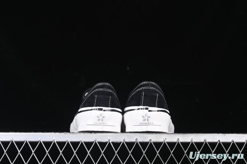 Kamiya Vulcanize Sneaker 23AW High-End Line Mihara Yasuhiro Dissolve Black White Suede Casual Low-Top Canvas Shoes - M.C3