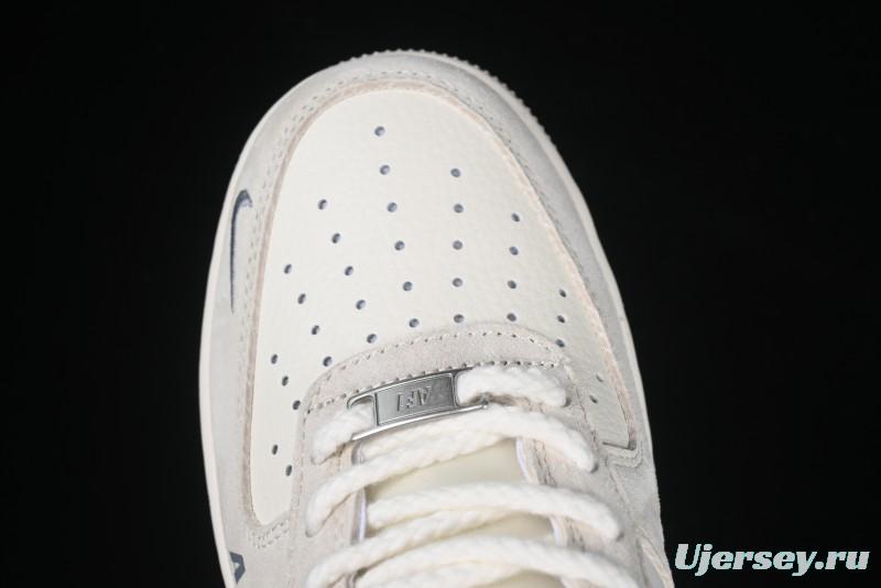 Nike Air Force 1 '07 Low Stussy Collaboration Dual-Tone Beige Low-Top Casual Sneakers - SJ6698-024