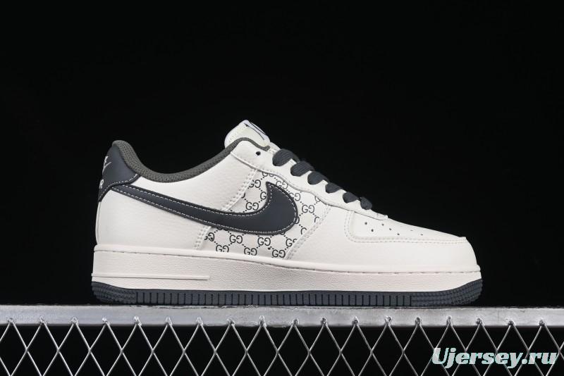 Nike Air Force 1 '07 Low Gucci Collaboration Beige Grey Pattern Low-Top Casual Sneakers - XZ6188-723