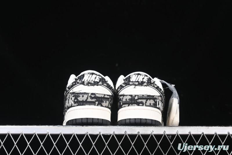 Nike SB Dunk Low Dior Collaboration Anniversary Customized Low-Top Casual Skate Shoes - YX5066-248