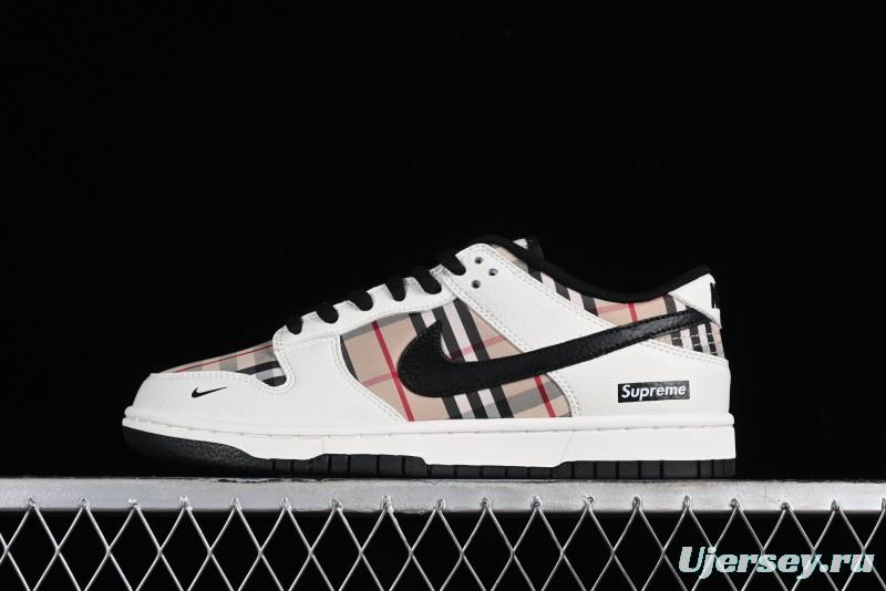Nike Supreme SB Dunk Low Plaid Colorway Low-Top Casual Skateboarding Shoes - SP1098-051