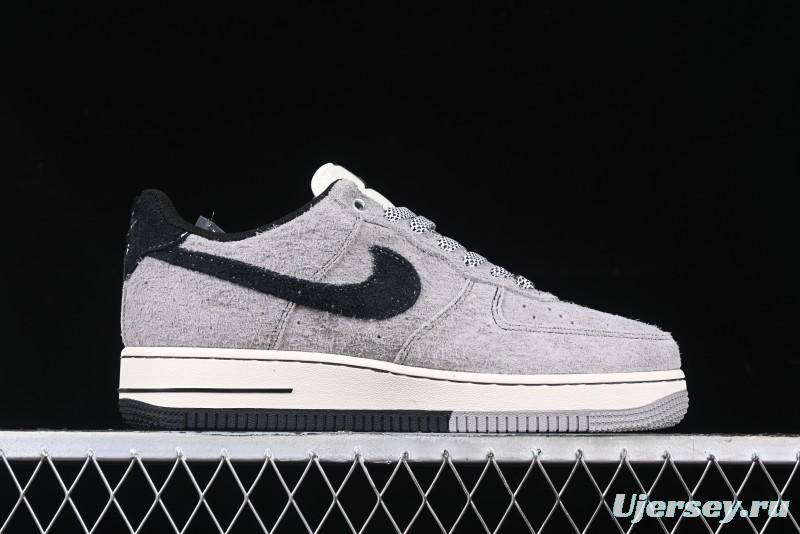 Nike Air Force 1 '07 Low Stussy Collaboration - Suede Grey Low-Top Casual Sneakers - SJ6698-018