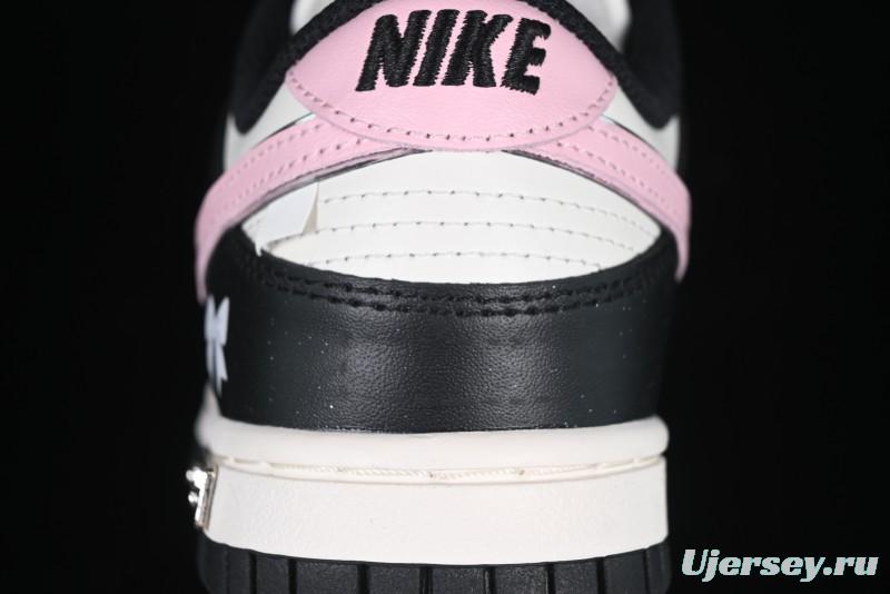 Nike SB Dunk Low Butterfly Bow Black White Pink Low-Top Casual Skate Shoes - BP1220-009