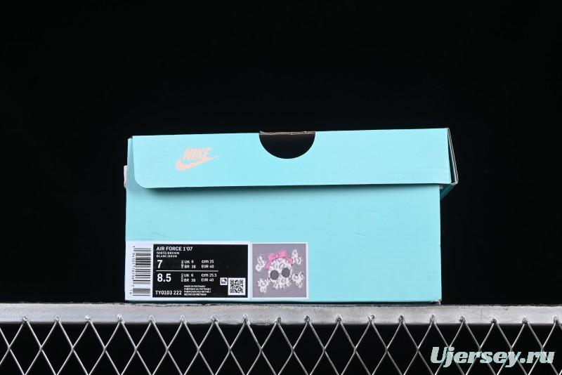 Nike Air Force 1 '07 Low Leopard Print Skeleton Custom Casual Sneakers - TY0103-222