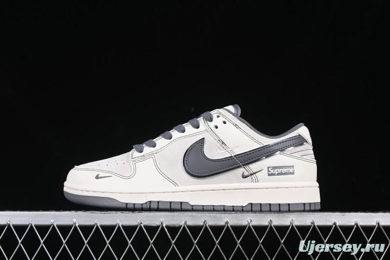 Nike SB Dunk Low Supreme Anniversary Customized Casual Skate Shoes with Double Mini Swoosh - XX3168-303