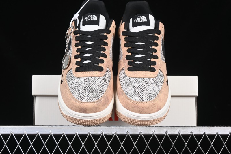 Nike Air Force 1'07 Low The North Face Collaboration - Mesh Brown Low-Top Casual Sneakers - KK1988-031