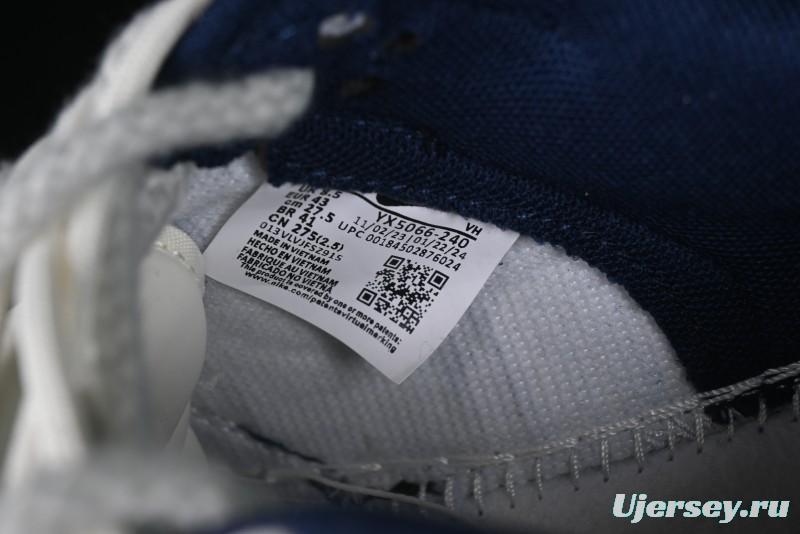 Nike SB Dunk Low Stussy Anniversary Edition High-End Custom Sneakers with Lace-Up Design in Grey White and Navy - YX5066-240