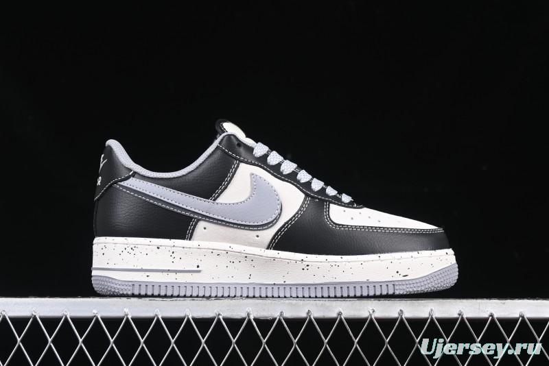 Nike Air Force 1 '07 Low The North Face Collaboration Black Grey Double Swoosh Casual Sneakers - DM6688-020