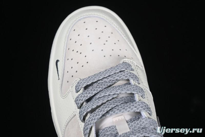 Nike SB Dunk Low Chrome Hearts Collaboration Cross Print Grey Swoosh Anniversary Custom Low-Top Casual Sneakers - DJ2024-064