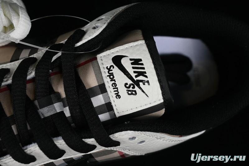 Nike Supreme SB Dunk Low Plaid Colorway Low-Top Casual Skateboarding Shoes - SP1098-051