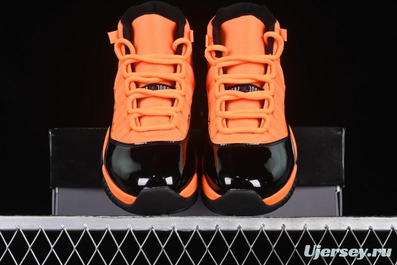 Nike Air Jordan 11 Retro High Top Basketball Shoes in Black/Orange - CT8012-800