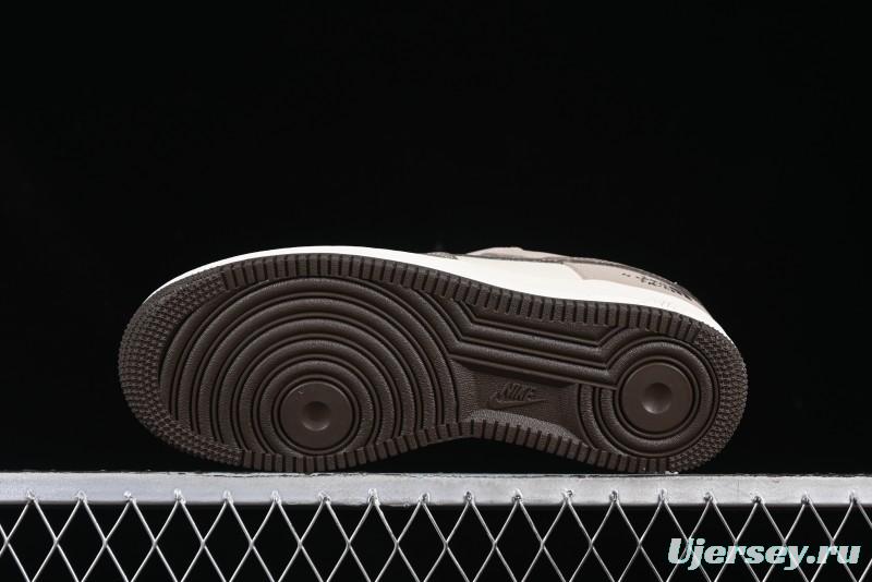 Nike Air Force 1 '07 Low The North Face Collaboration Light Brown Ghost Face Casual Sneakers - KK1988-065
