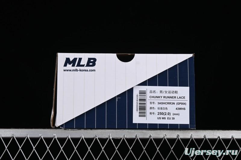 New York Yankees Chunky Runner Basic Lace-Up Lightweight Casual Sneakers - 3ASHCRR3N43WHS