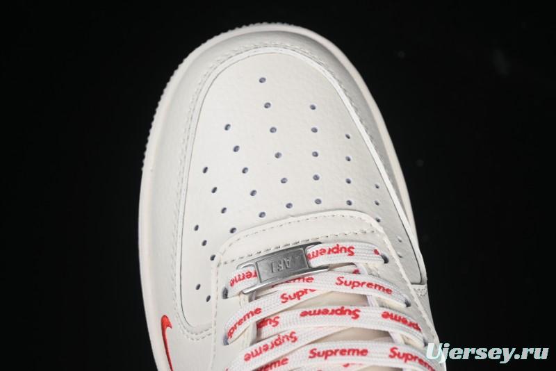 Nike Air Force 1 '07 Low Supreme Collaboration Off-White Crystal Custom Casual Sneakers - XZ6188-715