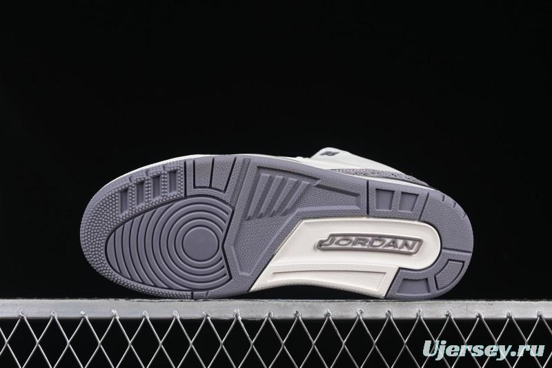 Nike Air Jordan 3 Retro Sneakers Sail Metallic Silver with Elephant Print Accents - CK9246-100