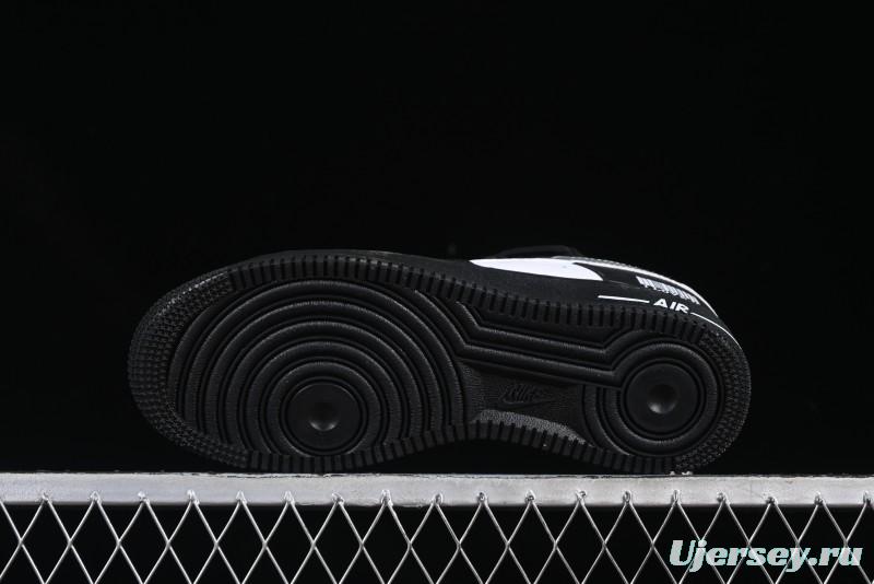 Nike Air Force 1'07 Low Silver Wing Panda Casual Sneakers with Strap - ZH0316-064