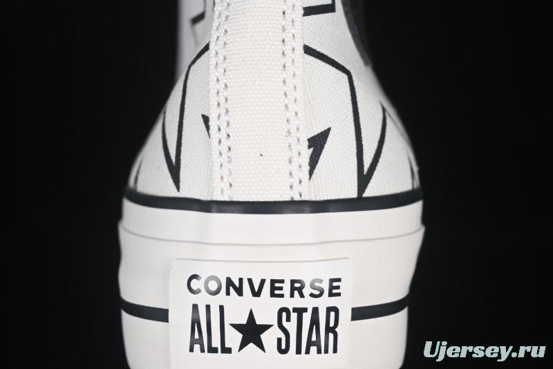 Converse Chuck 70 High Top Sneakers with Star Patch and Thick Sole - 581672C