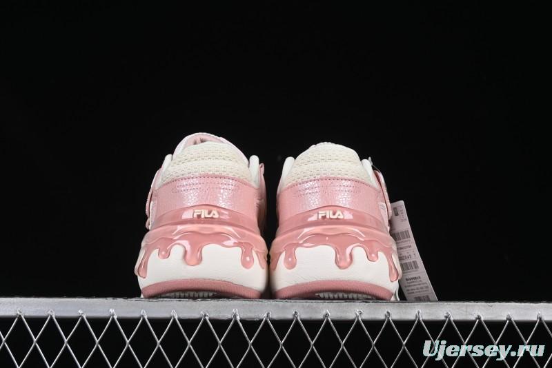 Pink Drip Chunky Sneakers – Trendy Casual Shoes for Women