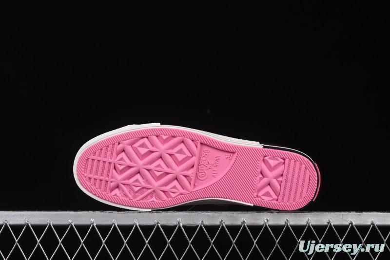 Converse Chuck 70 High Top Platform Sneakers in Pink Color Block Design - A14825C