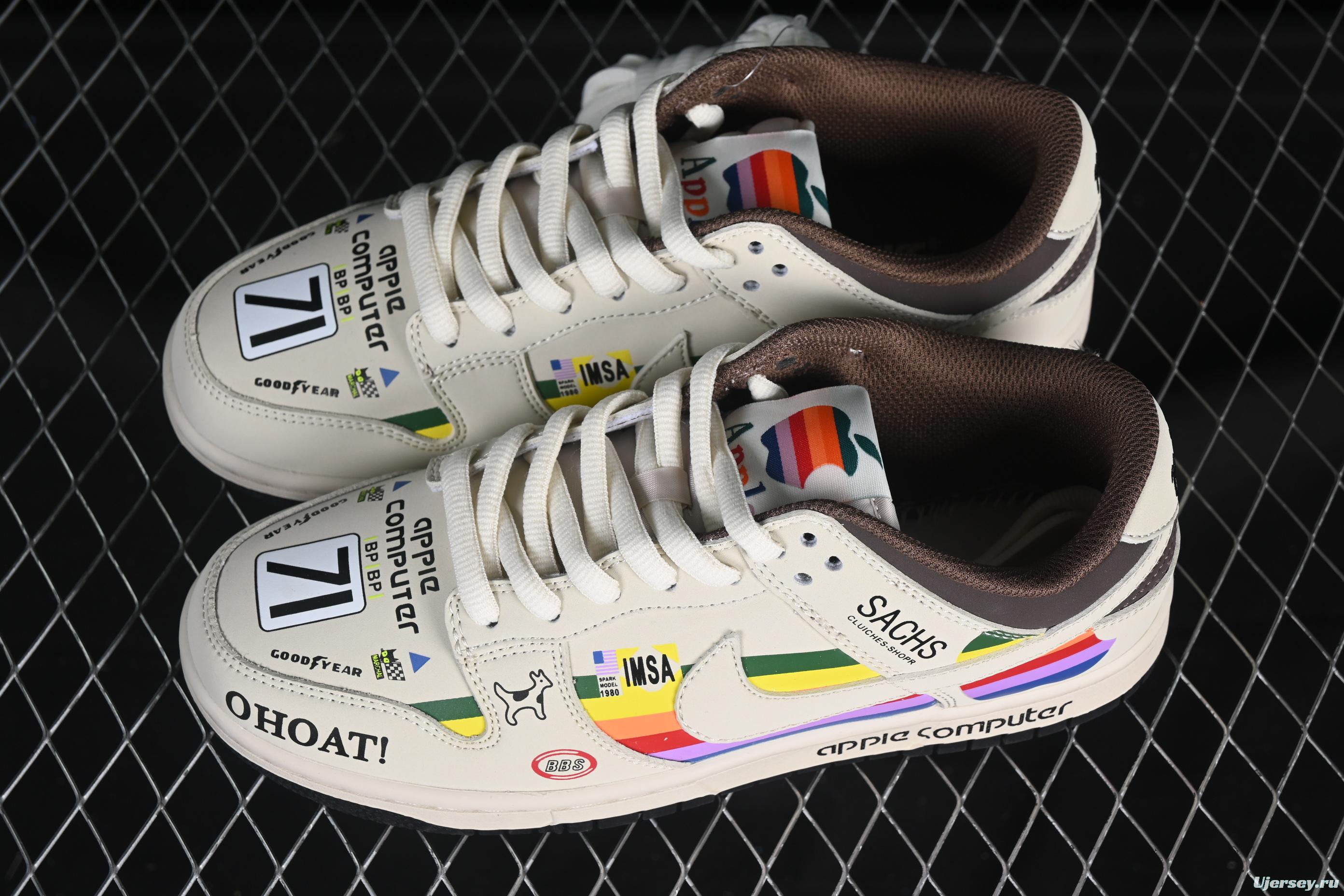 Limited Edition Custom Nike Dunk Low "Apple Retro Tech" - Vintage-Inspired Design