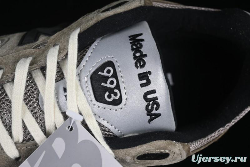 New Balance Made In USA M993 Series Classic Retro Casual Running Shoes with Heritage Design - U993JJ