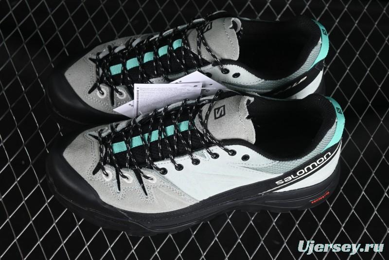 Salomon x Contragrip All-Terrain Hiking Shoes - Lightweight Gray with Black & Teal Accents