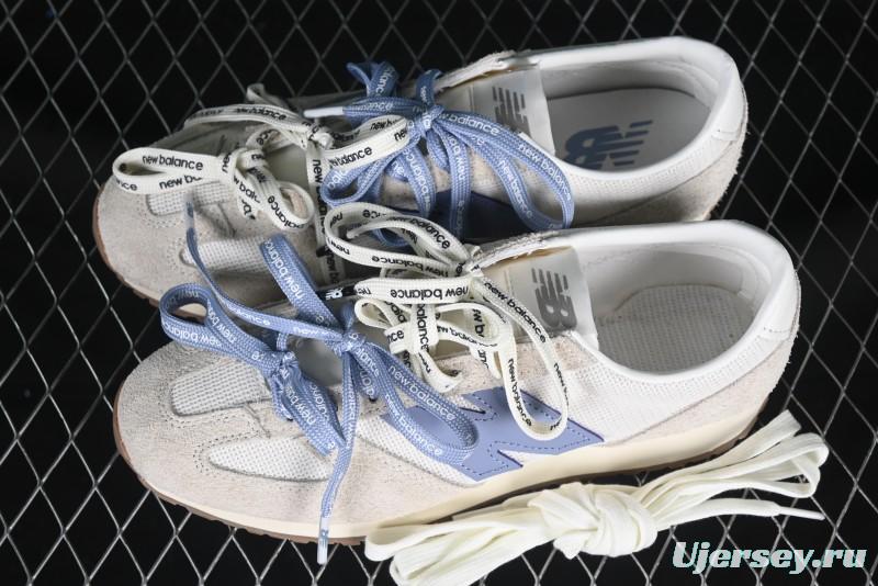 New Balance 237 Heritage Sneakers - Suede and Mesh in Muted Gray with Blue Accents