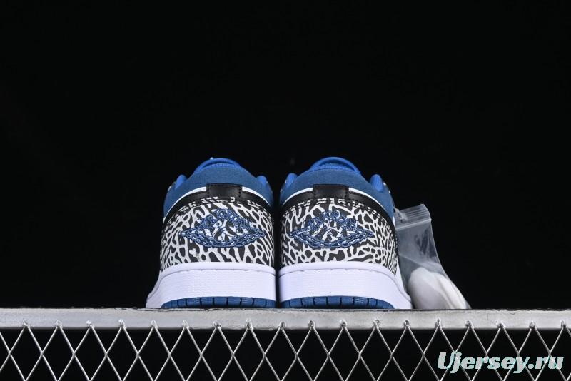 Nike Air Jordan 1 Low True Blue Retro Basketball Shoes - DM1199-140