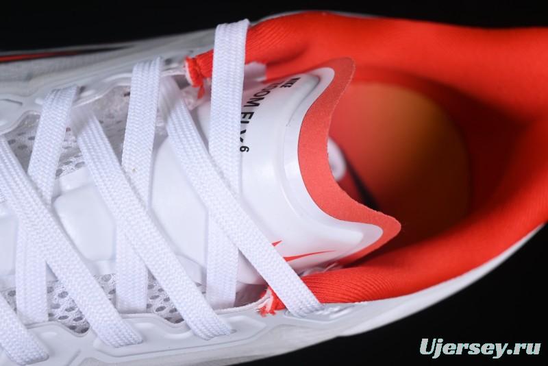 Nike Zoom Fly 6 Lightweight Responsive Running Shoes with Flyknit and Carbon Fiber Plate - HQ3498-100