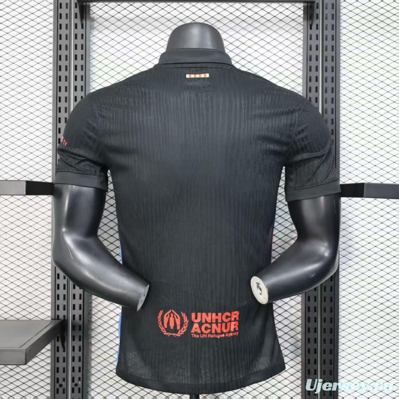 Player Version 25/26 FC Barcelona Black with Pink "T.S. 1989" Jersey