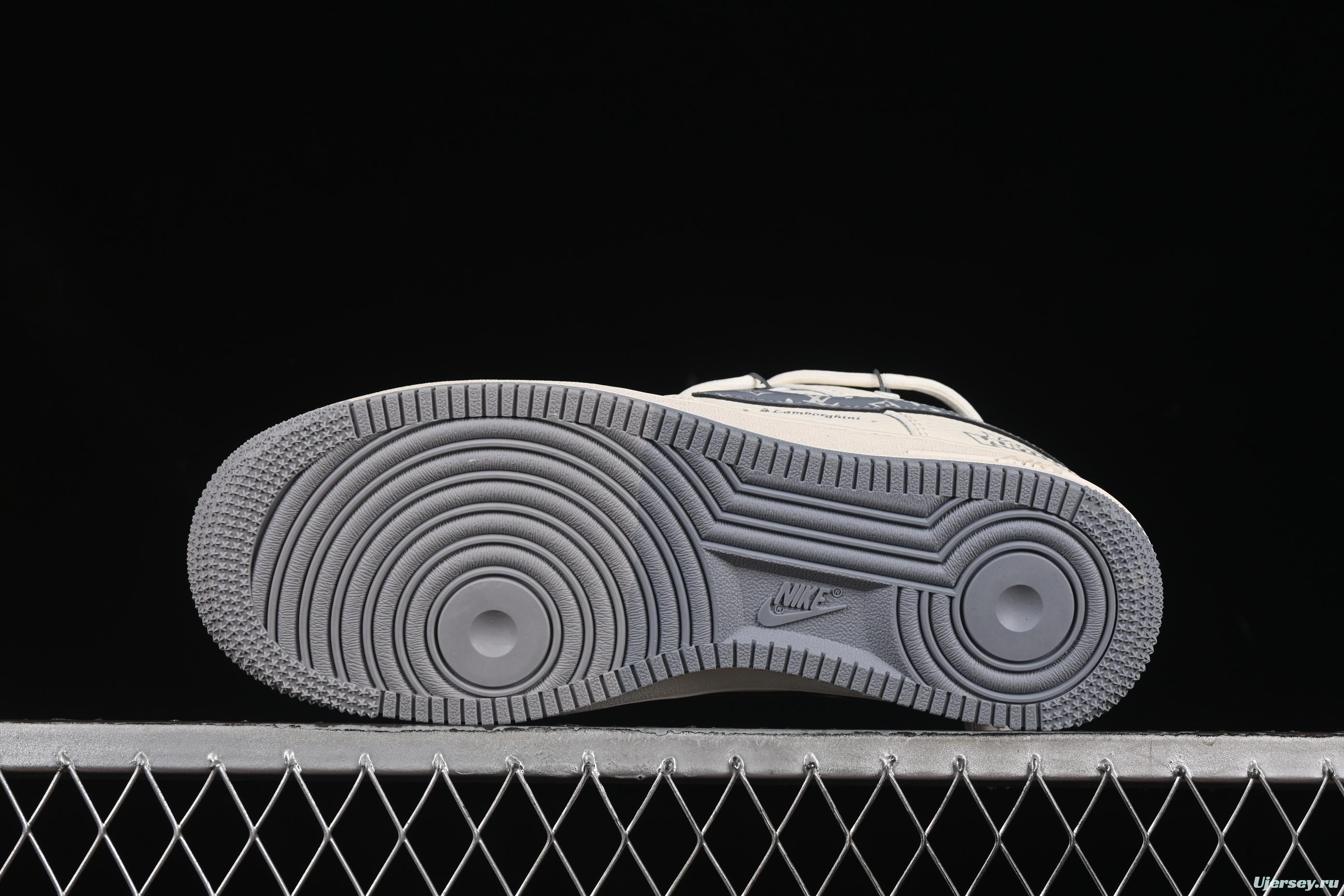 Nike Air Force 1'07 Low LV Collaboration Grey Pattern Drawstring Casual Sneakers - DM6868-065