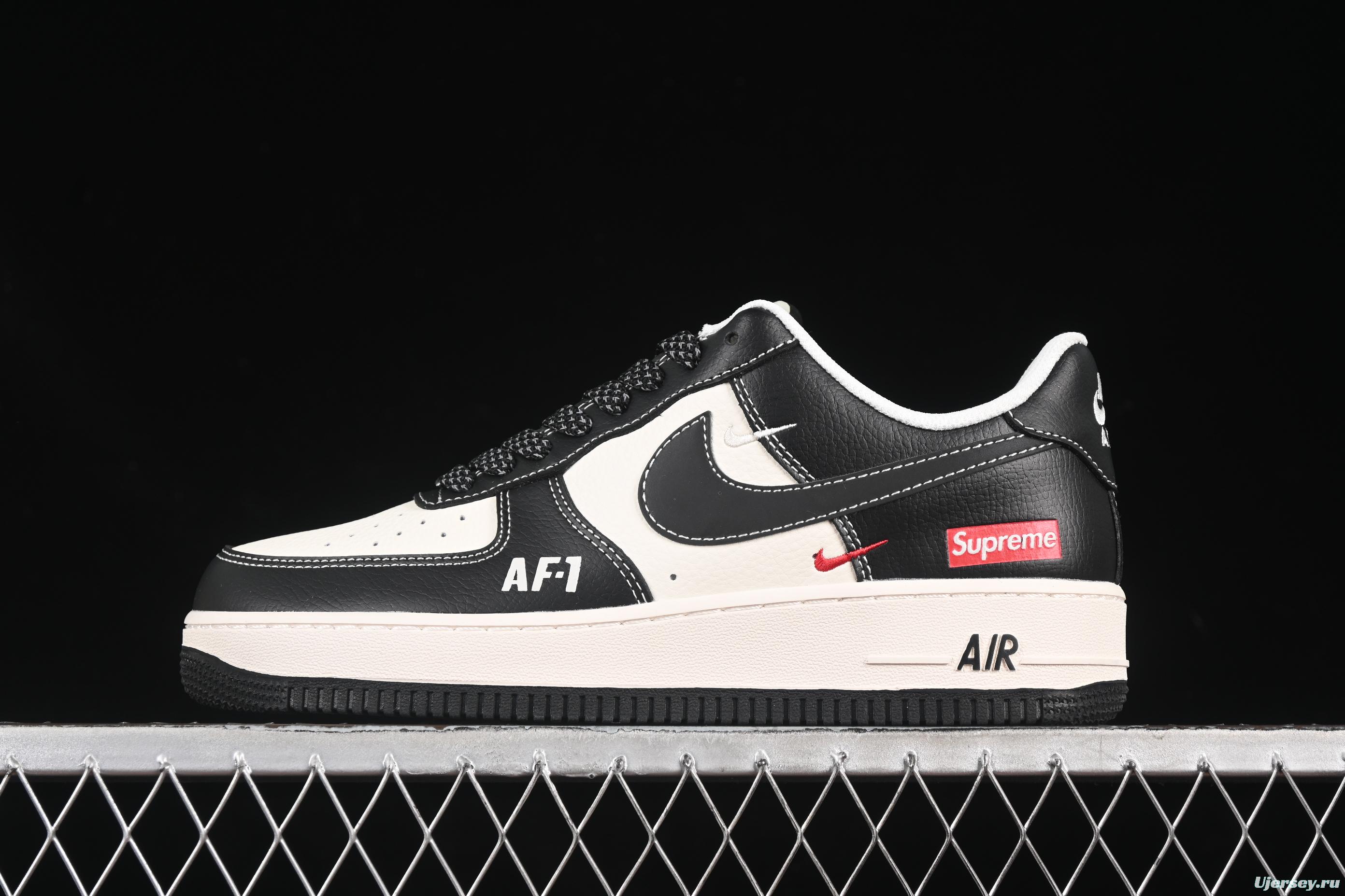 Nike Air Force 1 '07 Low Supreme Casual Sneakers in Beige Black - HH7518-053