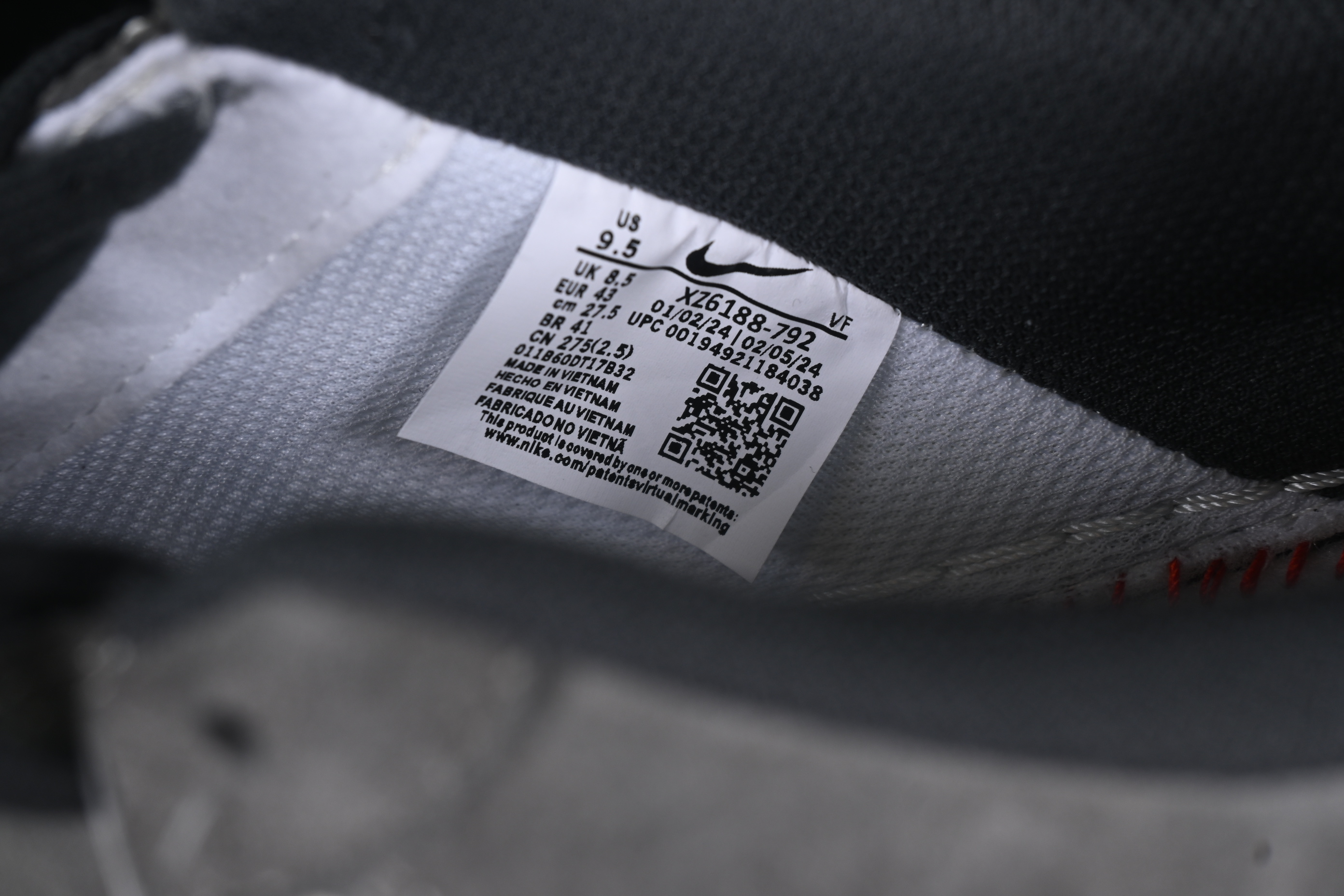Nike Air Force 1 '07 Low Supreme Collaboration Black Grey Patchwork Casual Sneakers - XZ6188-792