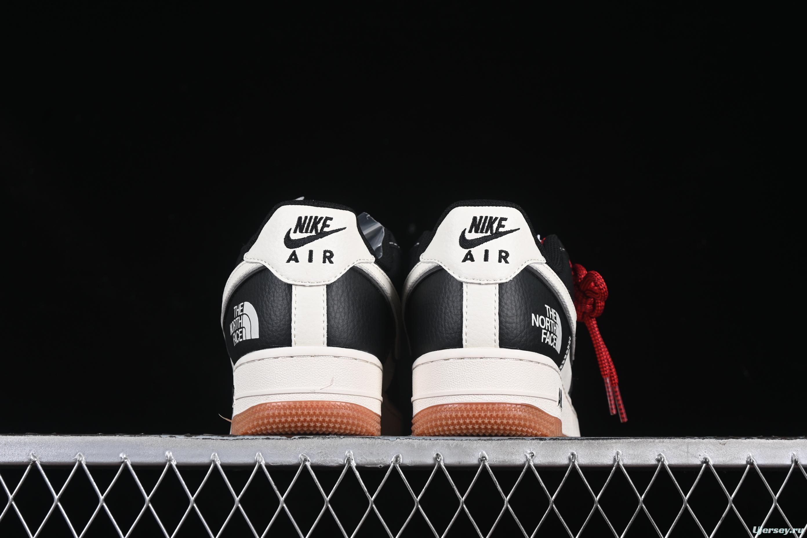 Nike Air Force 1'07 Low The North Face Collaboration Black Lychee Pattern Gum Sole Casual Sneakers - XZ6188-114