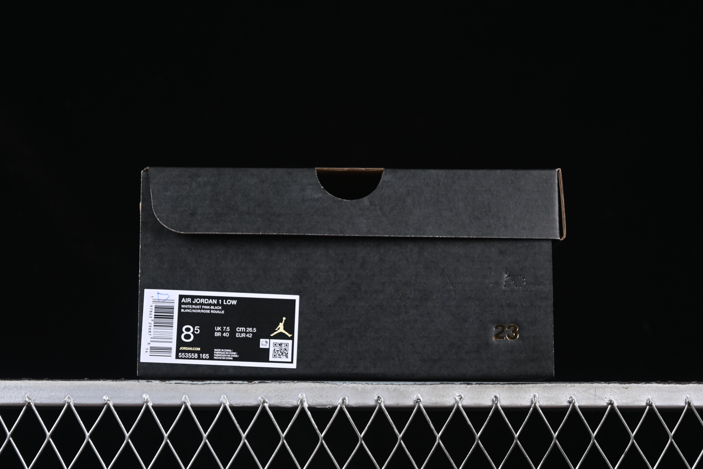 Nike Air Jordan 1 Low AJ1 Casual Sneakers in Black White Pink - 553558-165