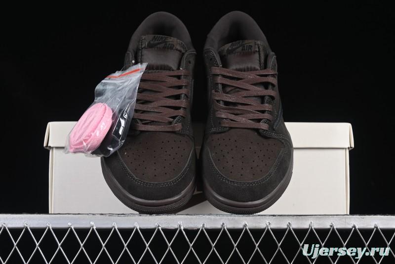 Nike Travis Scott x Air Jordan 1 Low OG AJ1 Reverse Swoosh Sneakers - DM7866-202