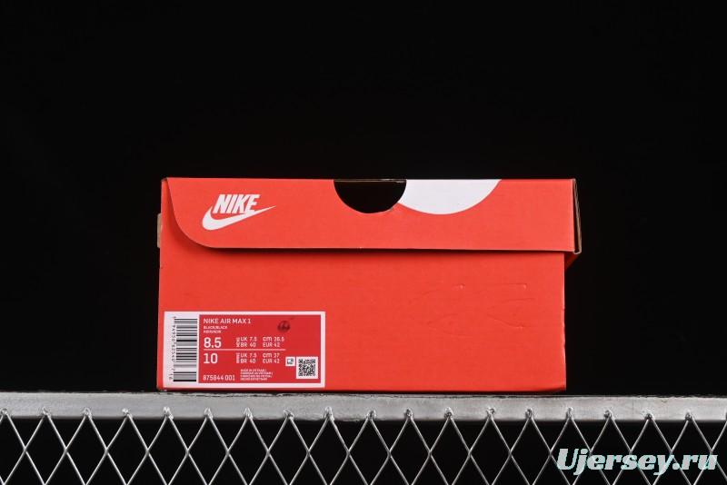 Nike Air Max 1 Retro Running Shoes with Half-Sole Air Cushion - 875844-001