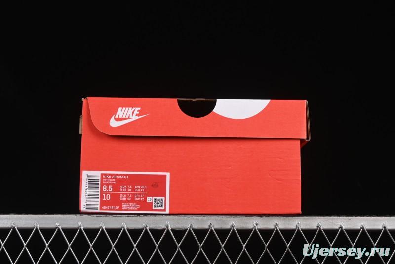 Nike Air Max 1 Retro Running Shoes with Half-Sole Air Cushion - 454746-107