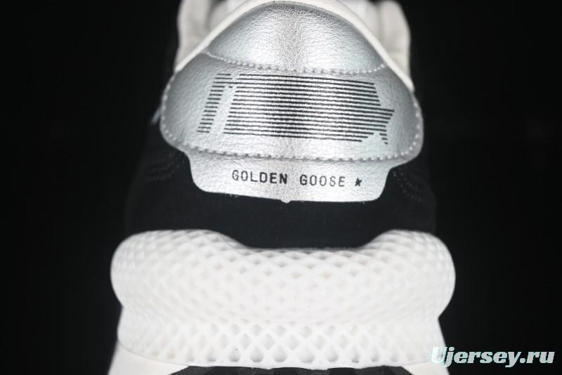 Golden Goose Marathon Comfortable Low-Top Lifestyle Sneakers in White Black - H8D4