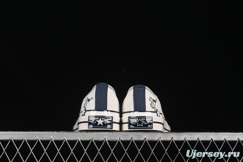 Converse Noritake x Chuck Taylor All Star 1970s Low Top Canvas Sneakers with Hand-Drawn Elements - A15788C