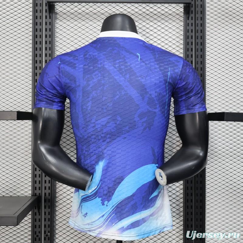 Player Version 2025 Japan Blue Jersey with Owl Design