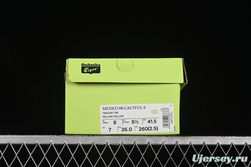 Onitsuka Tiger Mexico 66 Cactful-S Low-Top Leather Running Shoes in Pastel Colorway - 1183C347-750