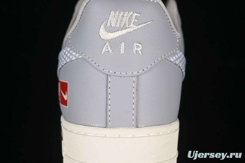 Nike Air Force 1 '07 Low Supreme Collaboration Light Grey Gum Casual Sneakers - KK1988-075