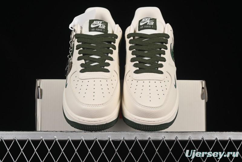 Nike Air Force 1 '07 Low Supreme Collaboration Green Camo Swoosh Casual Sneakers - KK1988-069