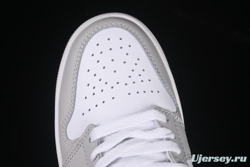 Nike Air Jordan 1 Low AJ1 Casual Sneakers with Blue Swoosh - 553558-146