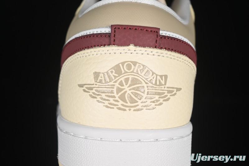 Nike Air Jordan 1 Low AJ1 Cream White Low-Top Casual Sneakers - HV6530-100