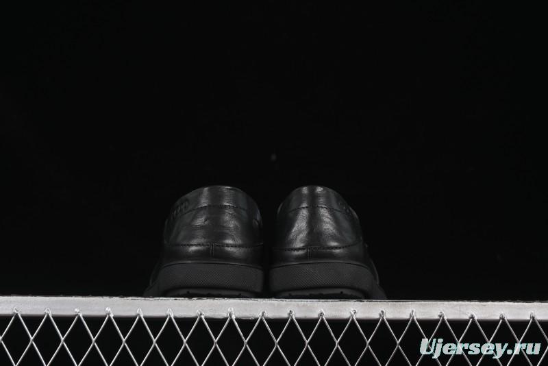 ECCO Soft Moc Summer Genuine Leather Breathable Slip-On Driving Shoes - 63516801001