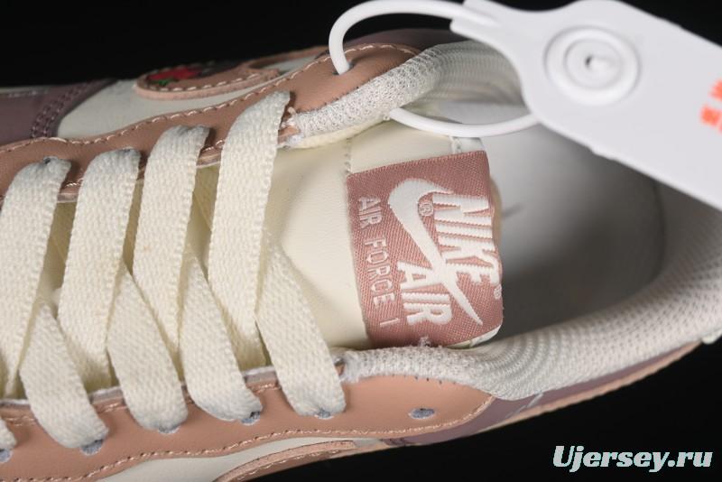 Nike Air Force 1'07 Low Strawberry Bear Custom Casual Sneakers - DB3301-551