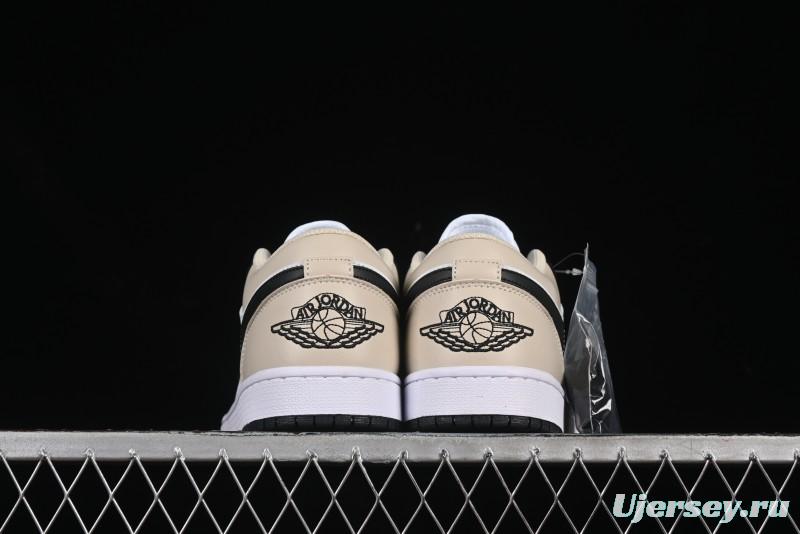 Nike Air Jordan 1 Low AJ1 Cream White Low-Top Casual Sneakers - 553558-153