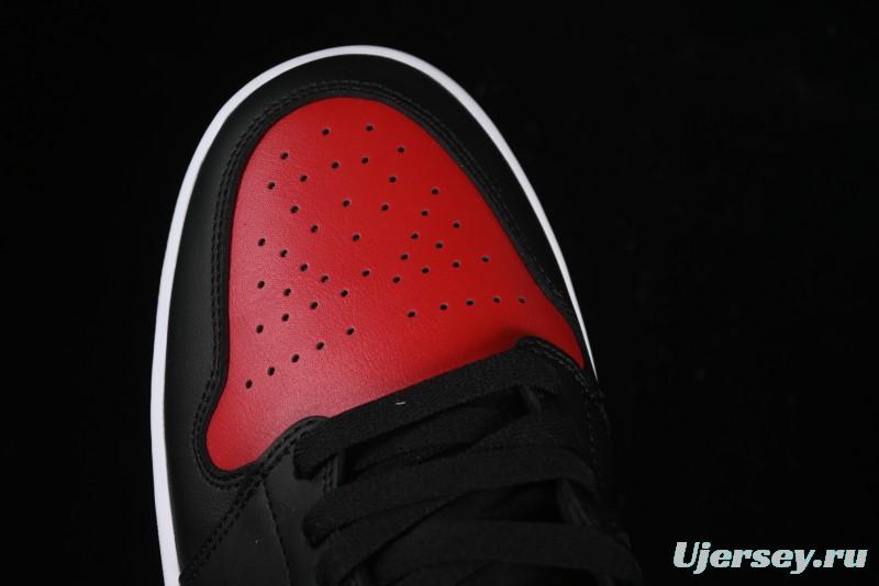 Nike Air Jordan 1 Mid AJ1 Black Red Mid-Top Casual Sneakers - DQ8426-067